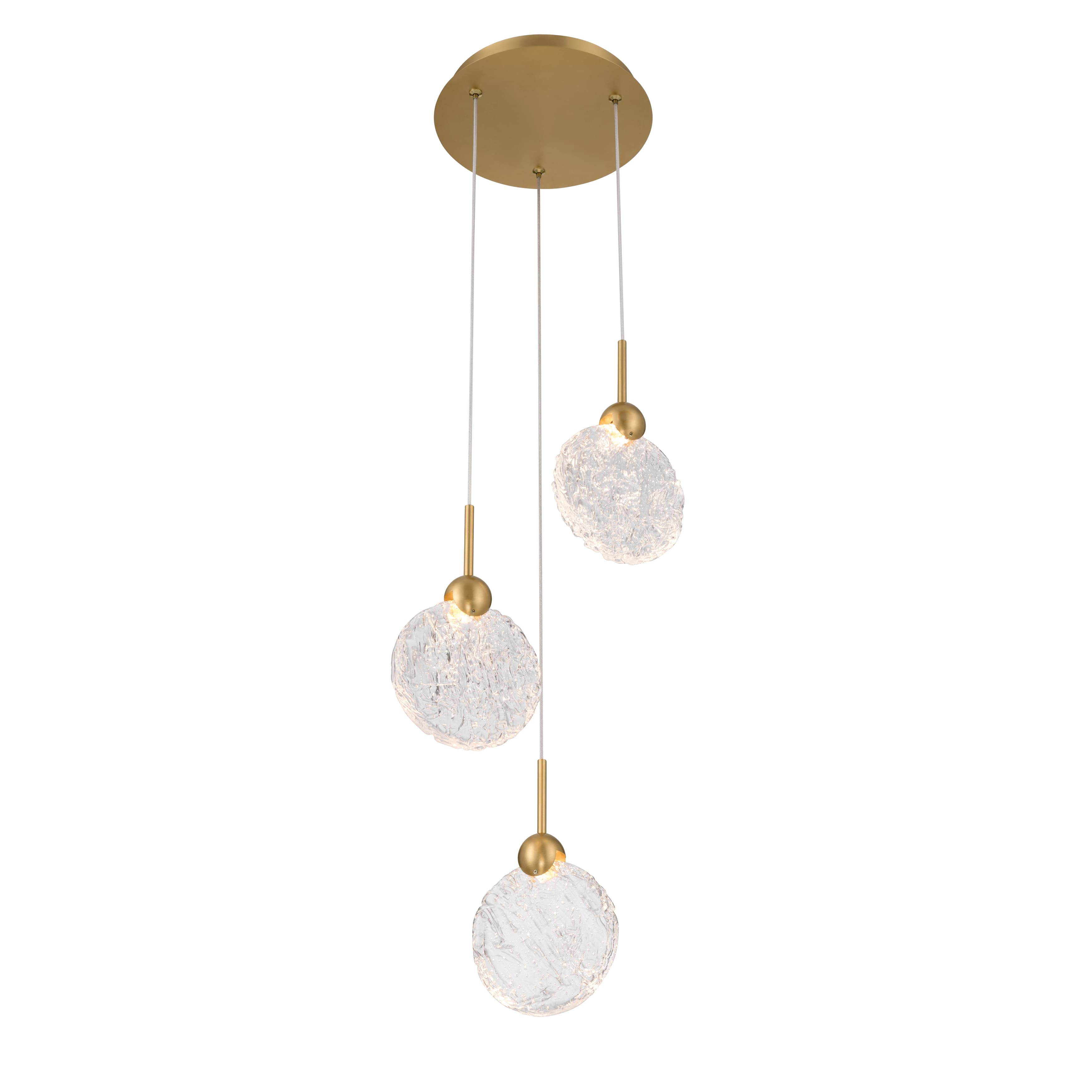 Vivi 3 Light Pendant in Legacy Brass