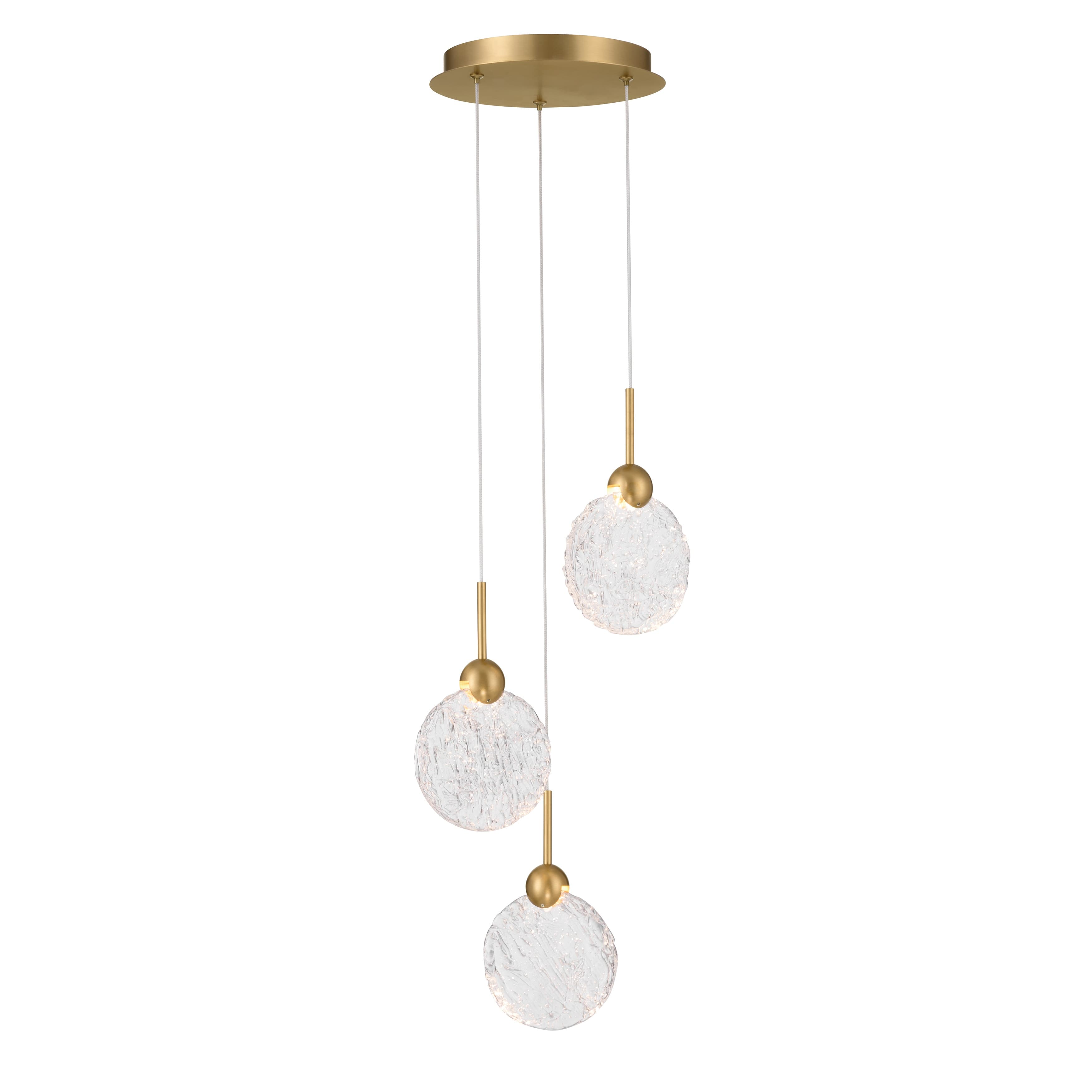 Vivi 3 Light Pendant in Legacy Brass