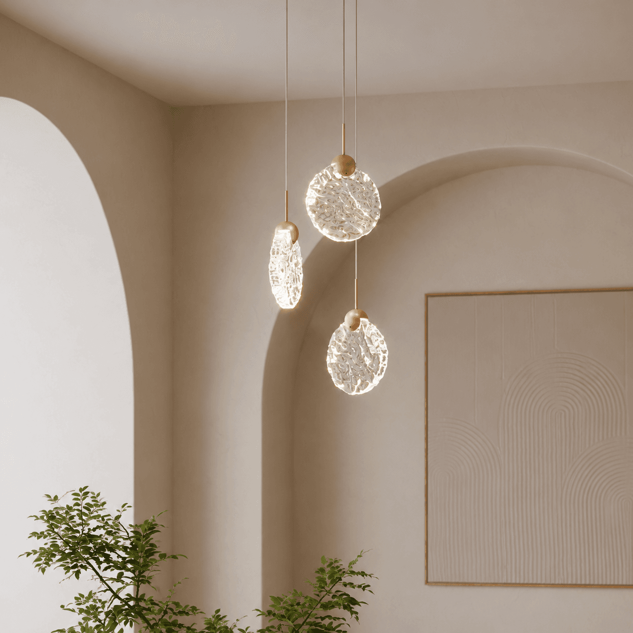 Vivi 3 Light Pendant in Legacy Brass