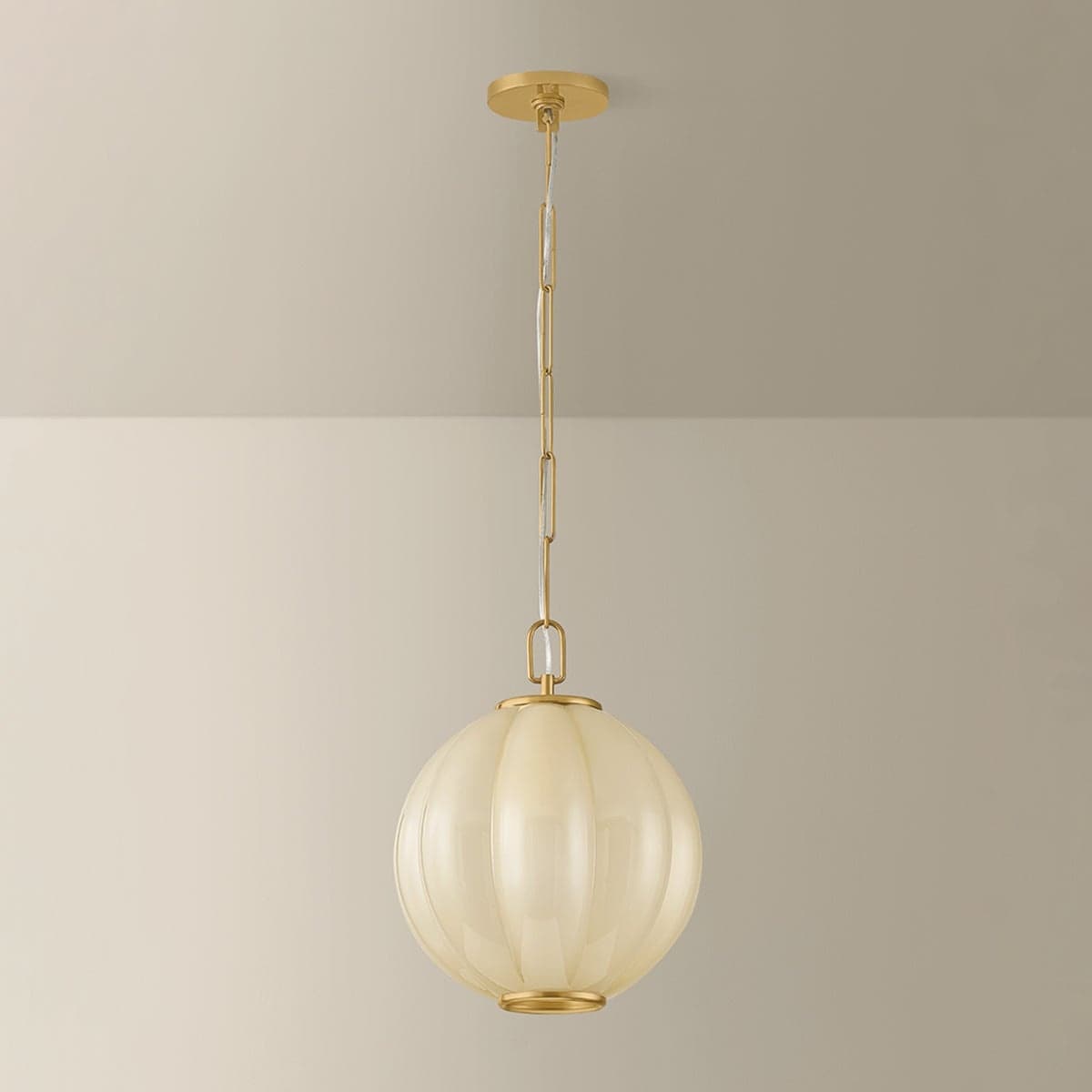Sophia 1 Light Pendant in Aged Brass