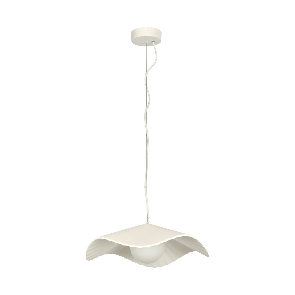 MFL Ballare 450mm Gypsum Pendant in White with Opal Glass-img-1