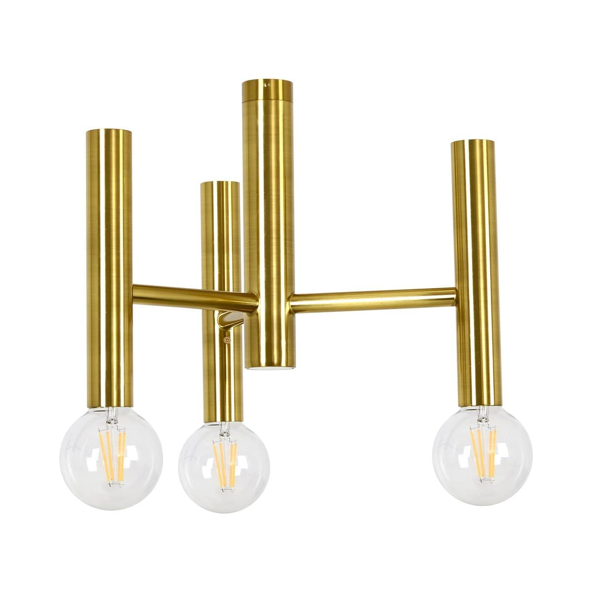 Parker 3 Light Close to Ceiling Fitting in Aged Brass-img-1