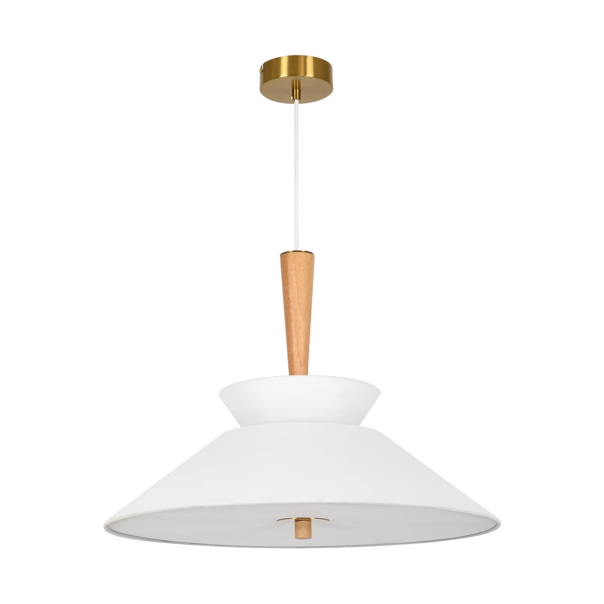 Wirth 5 Light 600mm Pendant in Oak with White Linen-img-2