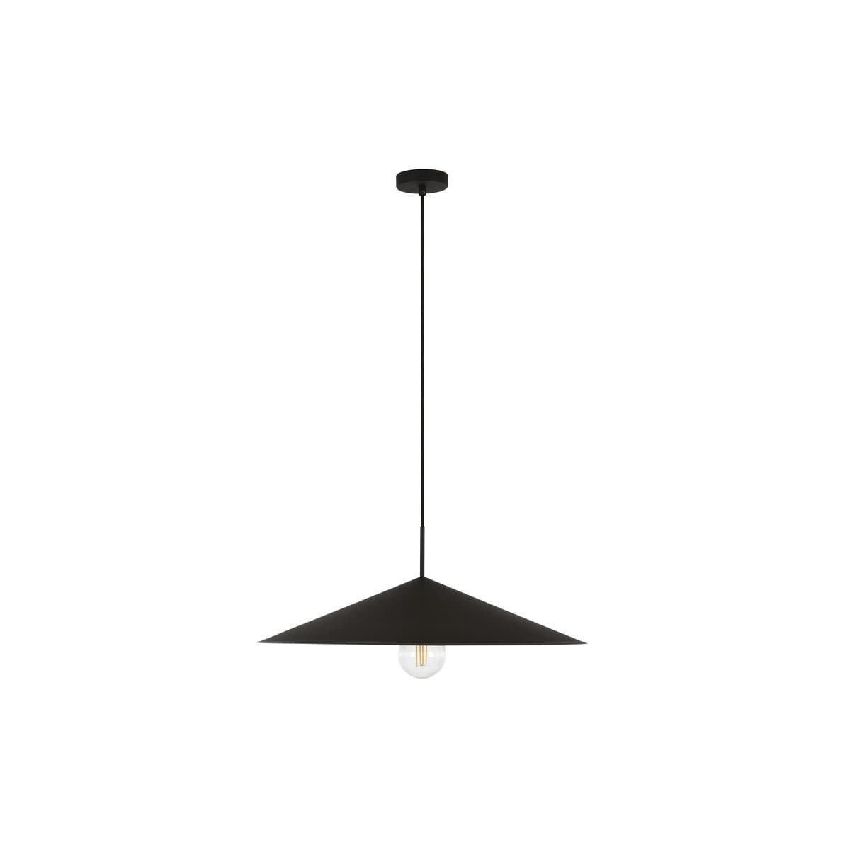 Everest 1 Light Conical Pendant in Textured Black