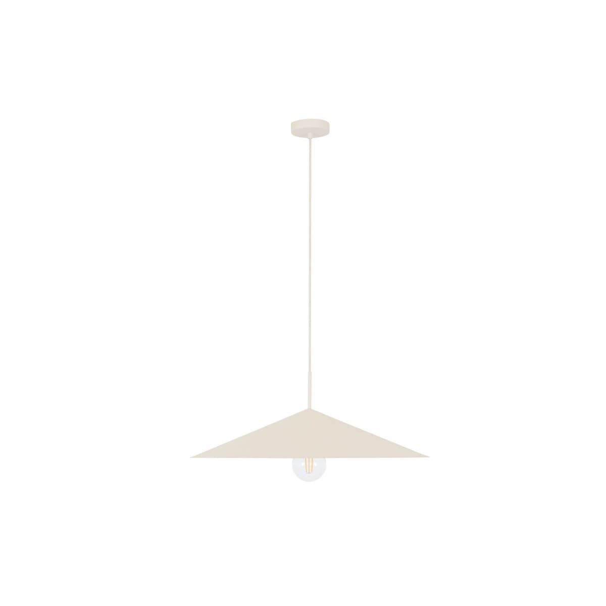Everest 1 Light Conical Pendant in Textured Chalk