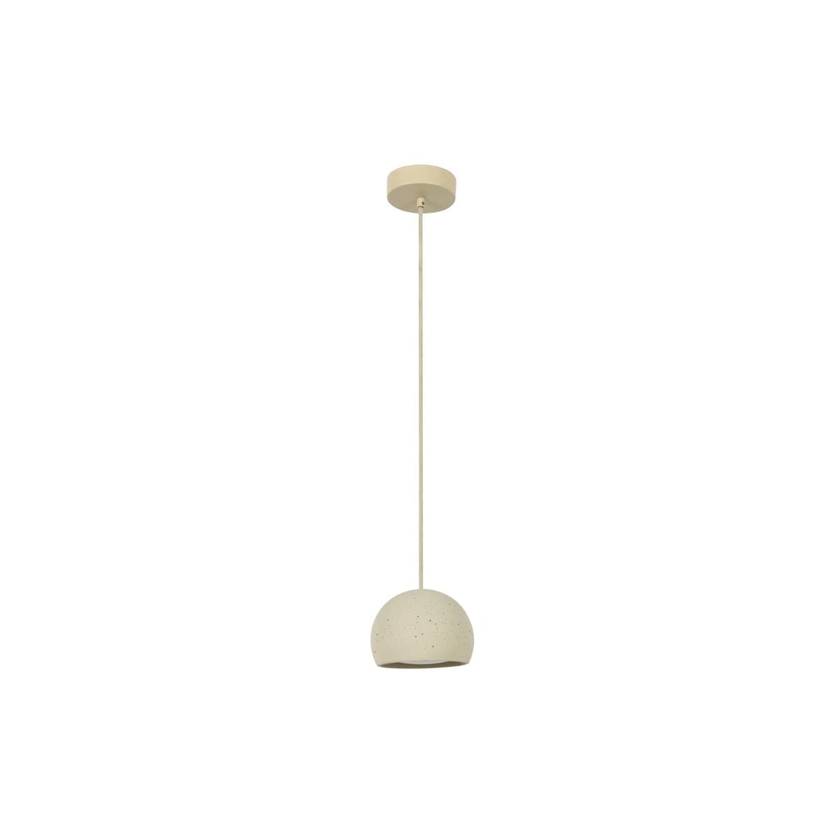 Ravine 1 Light Small Round Pendant in Stone Concrete