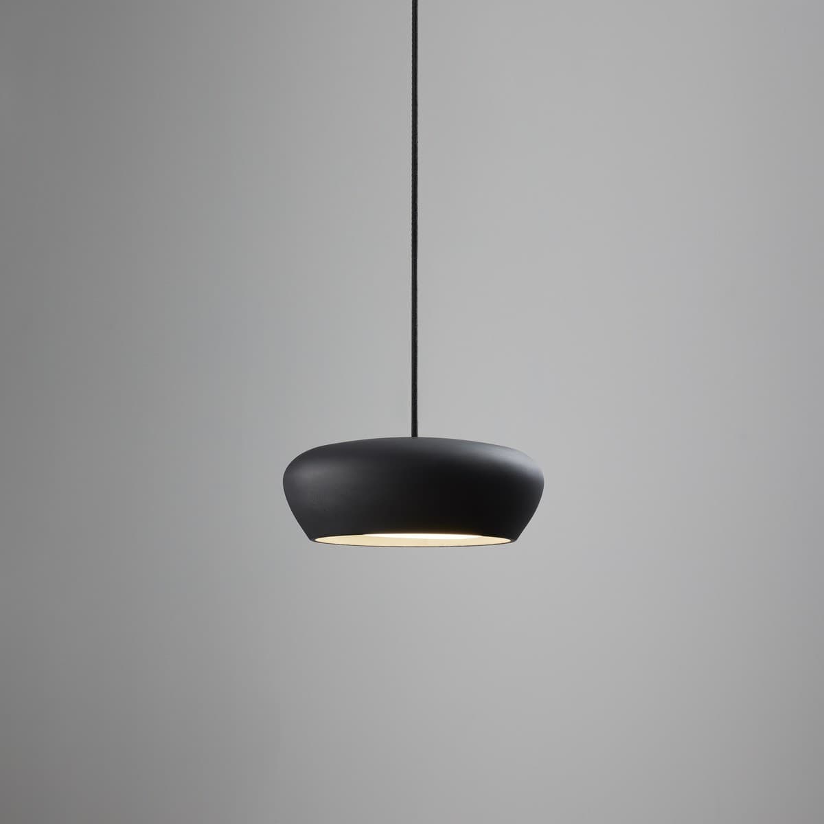 Fjord 1 Light Squat Pendant in Black Concrete-img-4