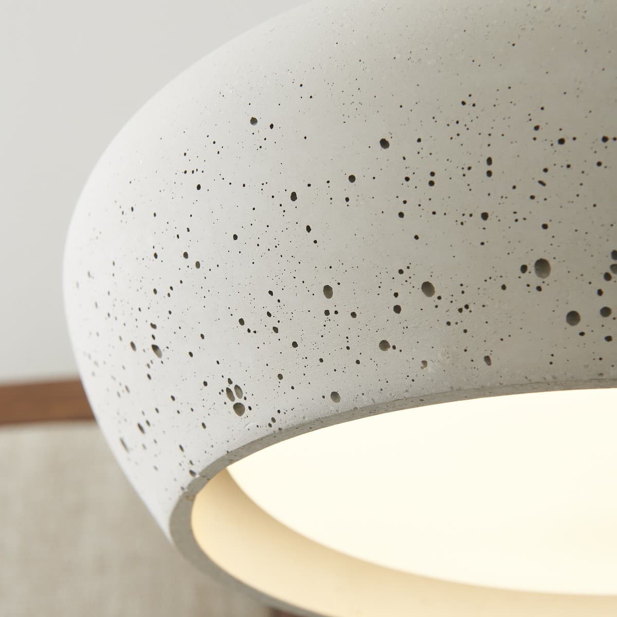Fjord 1 Light Squat Pendant in Stone Concrete-img-5