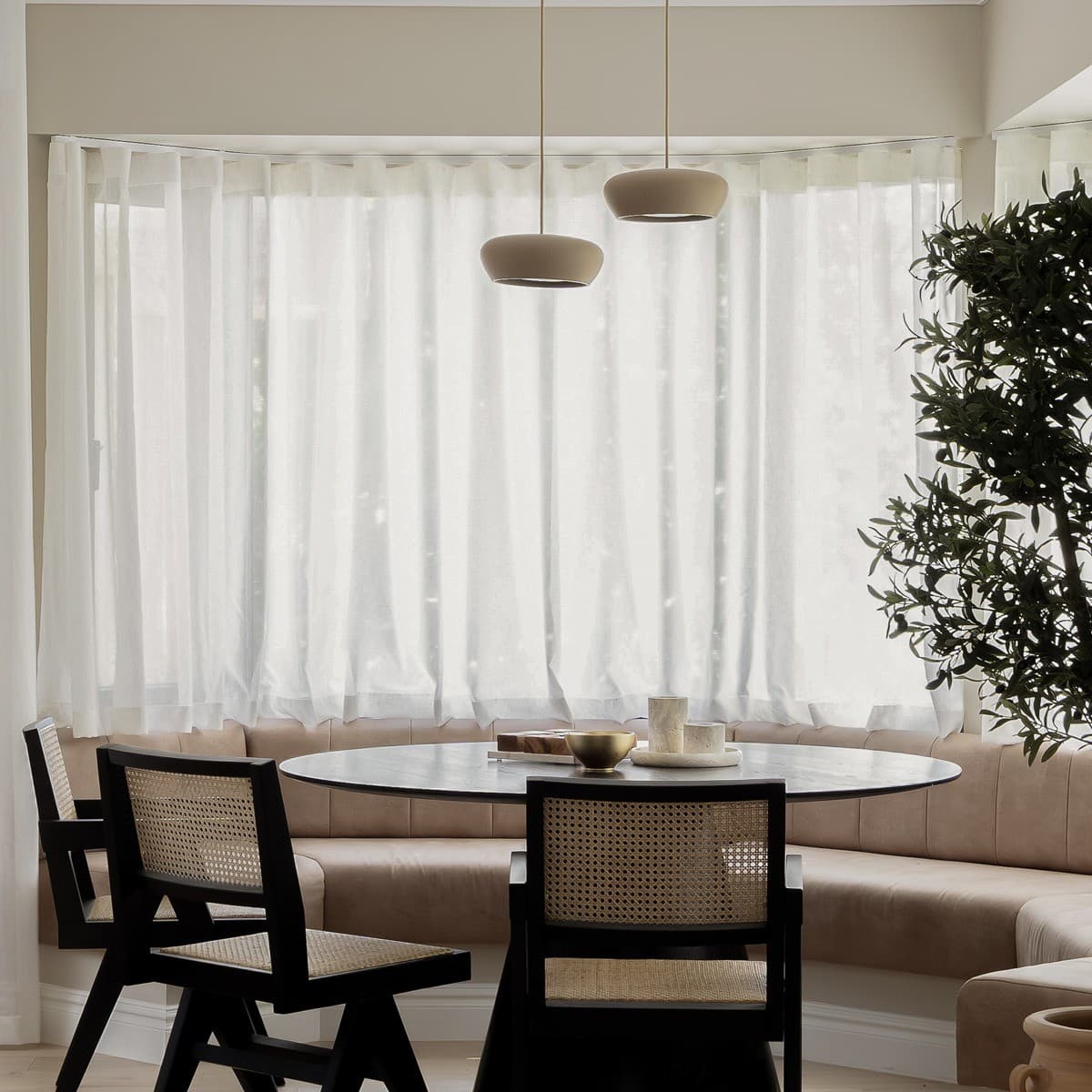 Fjord 1 Light Squat Pendant in Clay Gypsum-img-6
