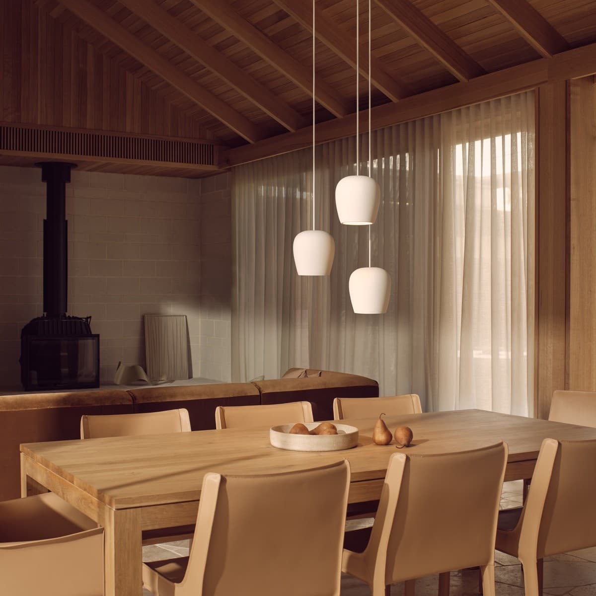 Fjord 1 Light Small Drop Pendant in White Gypsum-img-2