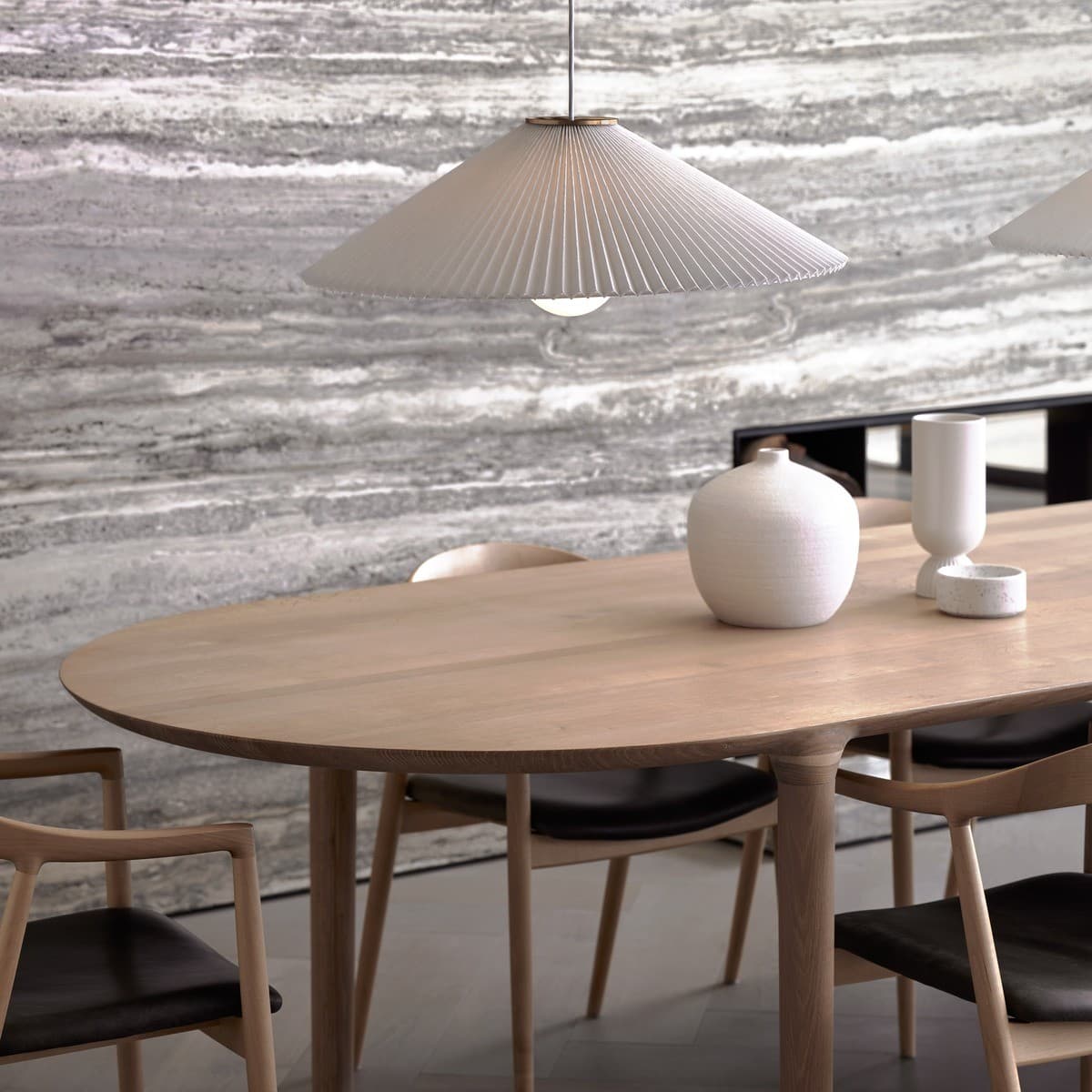 Amore 1 Light Large Pendant in Brass with Pleated White Linen