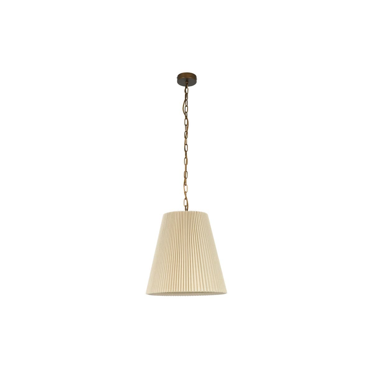 Amici 1 Light Pendant in Bronze with Pleated Natural Linen-img-1