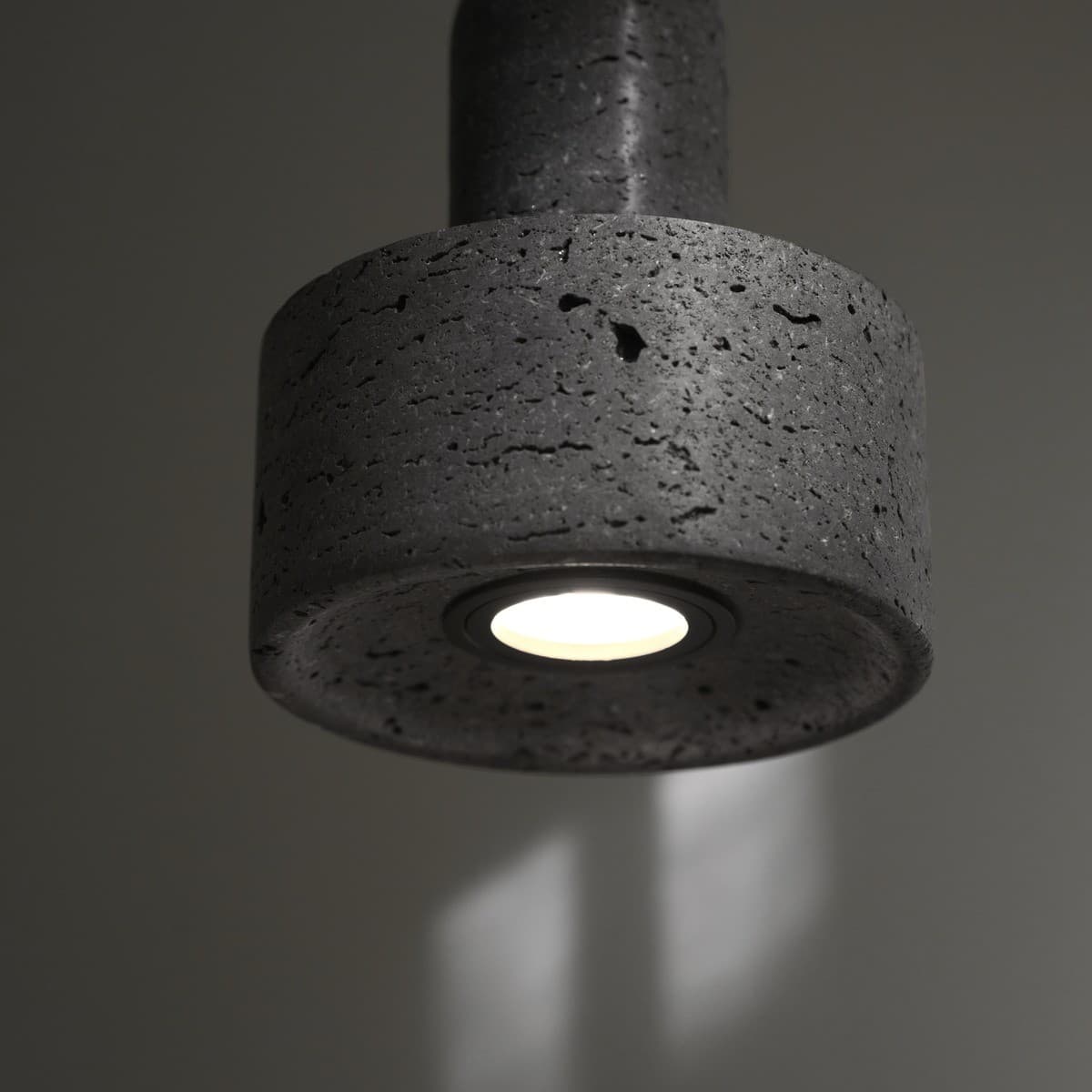 Traviato 1 Light Squat Pendant in Lava Stone-img-2