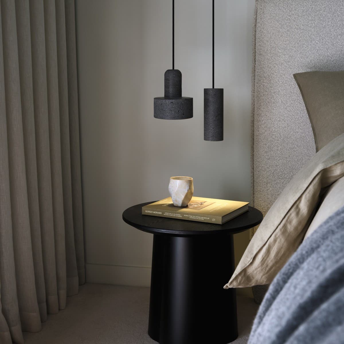 Traviato 1 Light Squat Pendant in Lava Stone-img-4
