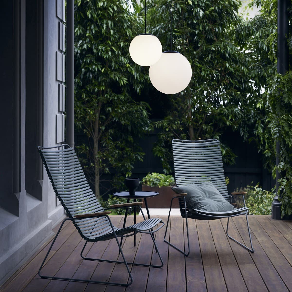 Dusk 1 Light Large Exterior IP44 Pendant in Matte Black with Opal Acrylic Shade-img-3