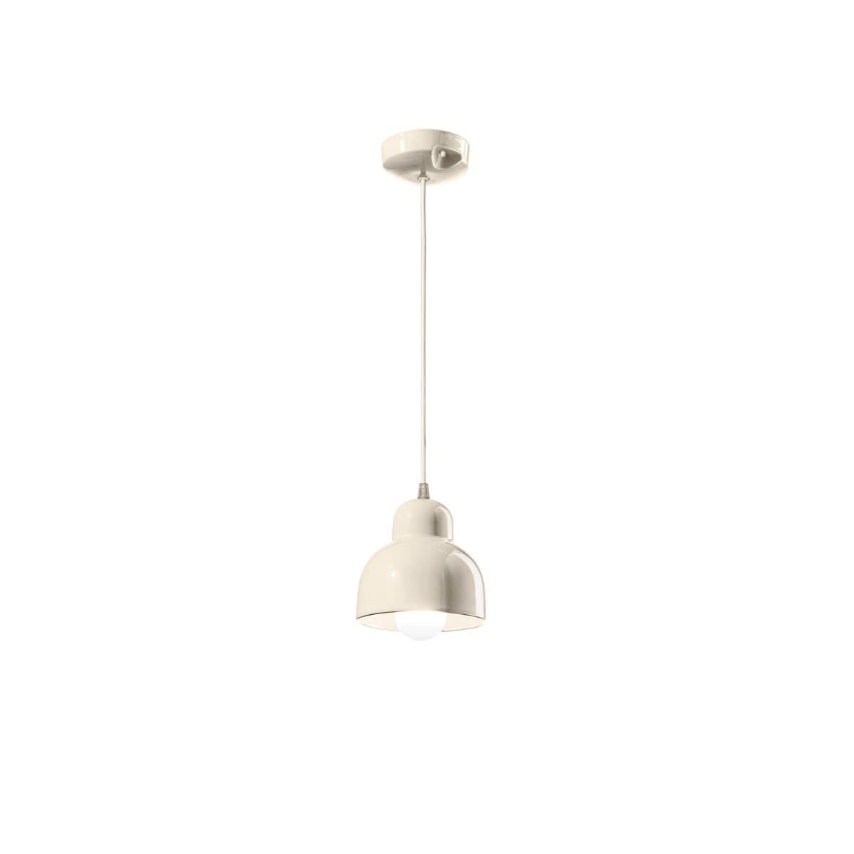 Berimbau 1 Light Pendant in Cream-img-1