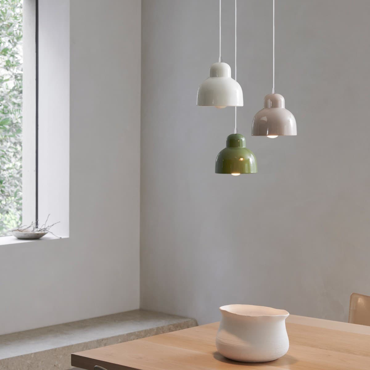 Berimbau 1 Light Pendant in Cream-img-3