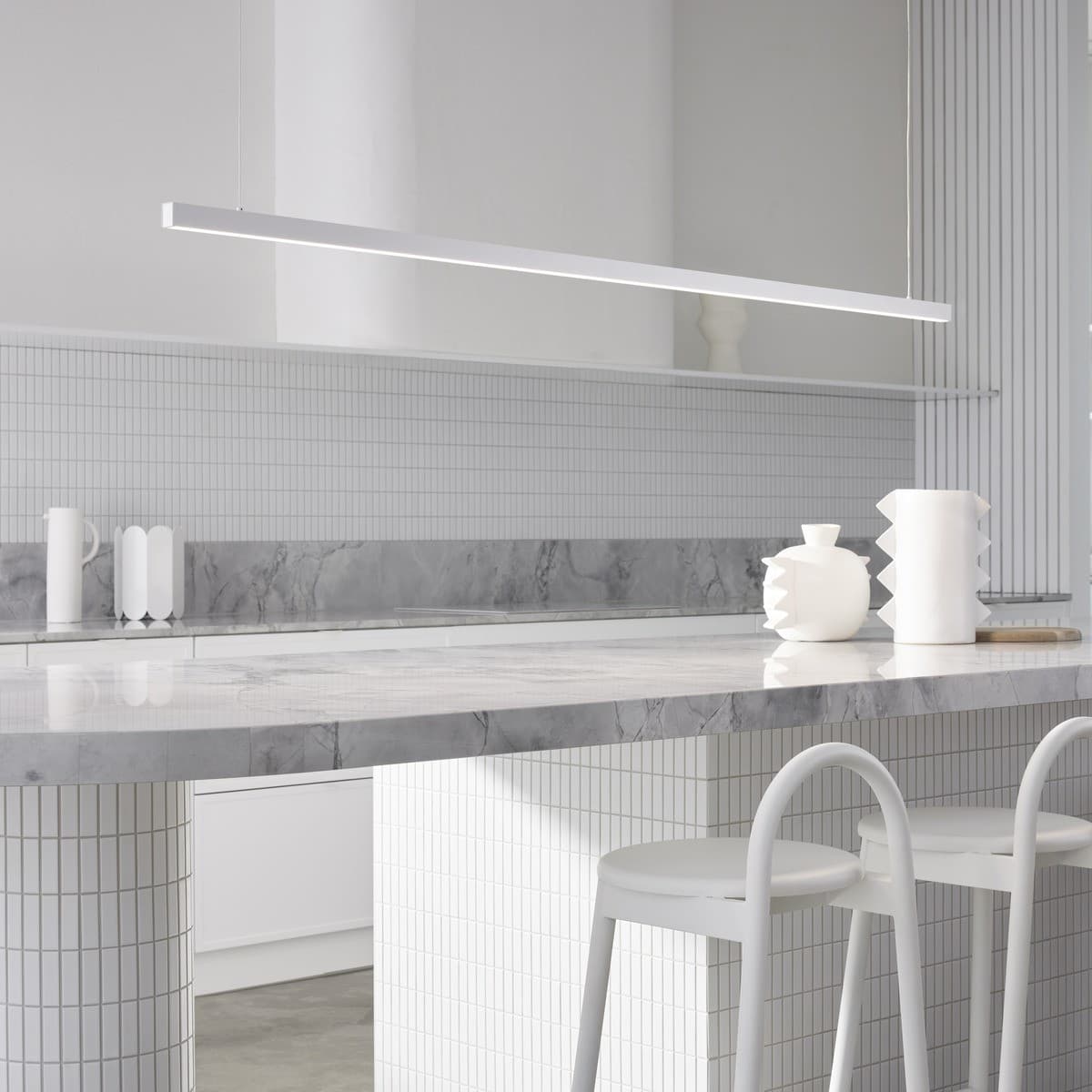 Strix III 1.8m LED Pendant with Extended Suspension in White-img-2