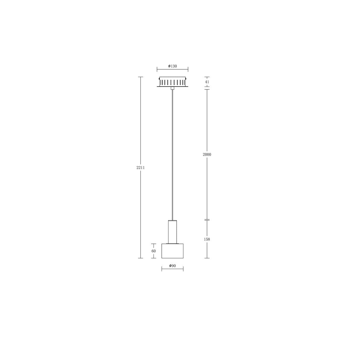 Pharos 1 Light LED Pendant in Brushed Chrome with Clear Glass-img-2