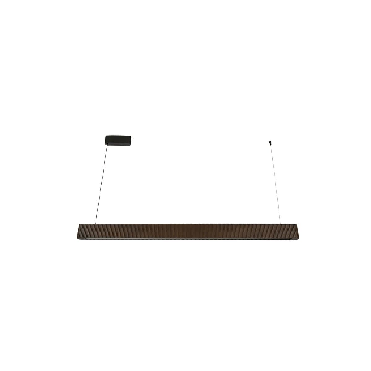 Cedar 1.5m LED Colour-Shifting Pendant in Ribbed Walnut-img-1