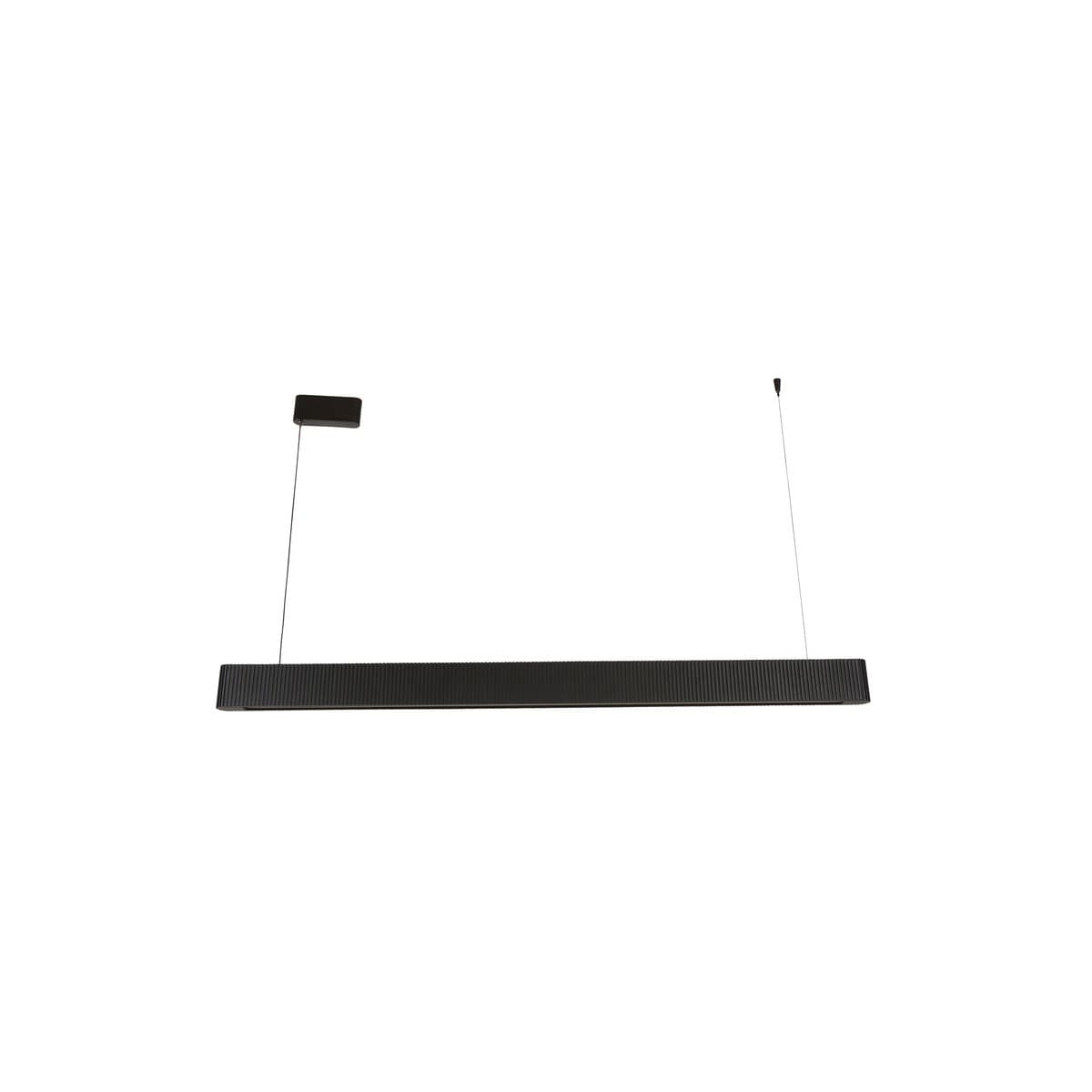 Cedar 1.5m LED Colour-Shifting Pendant in Ribbed Black Wood-img-1