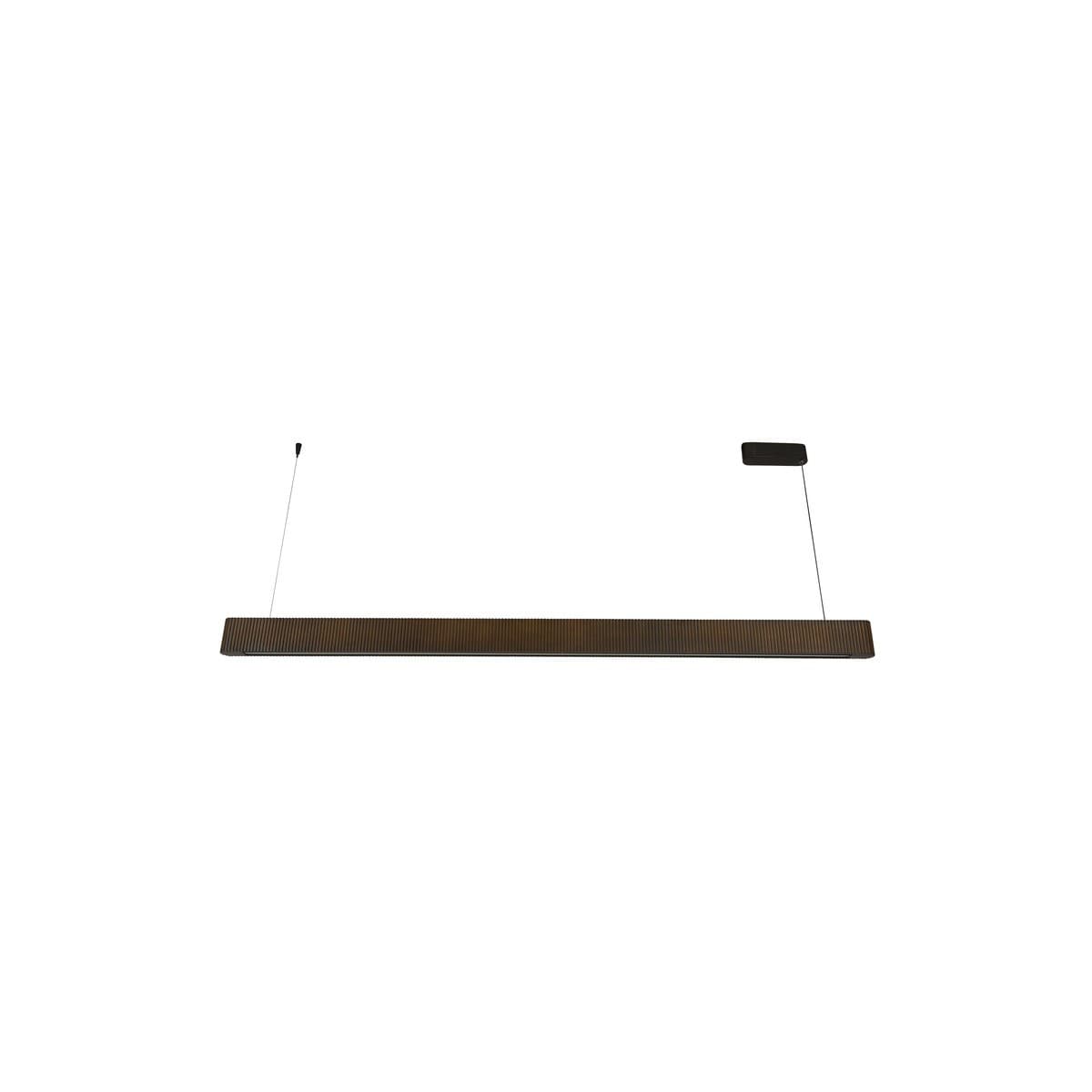Cedar 1.8m LED Colour-Shifting Pendant in Ribbed Walnut-img-1
