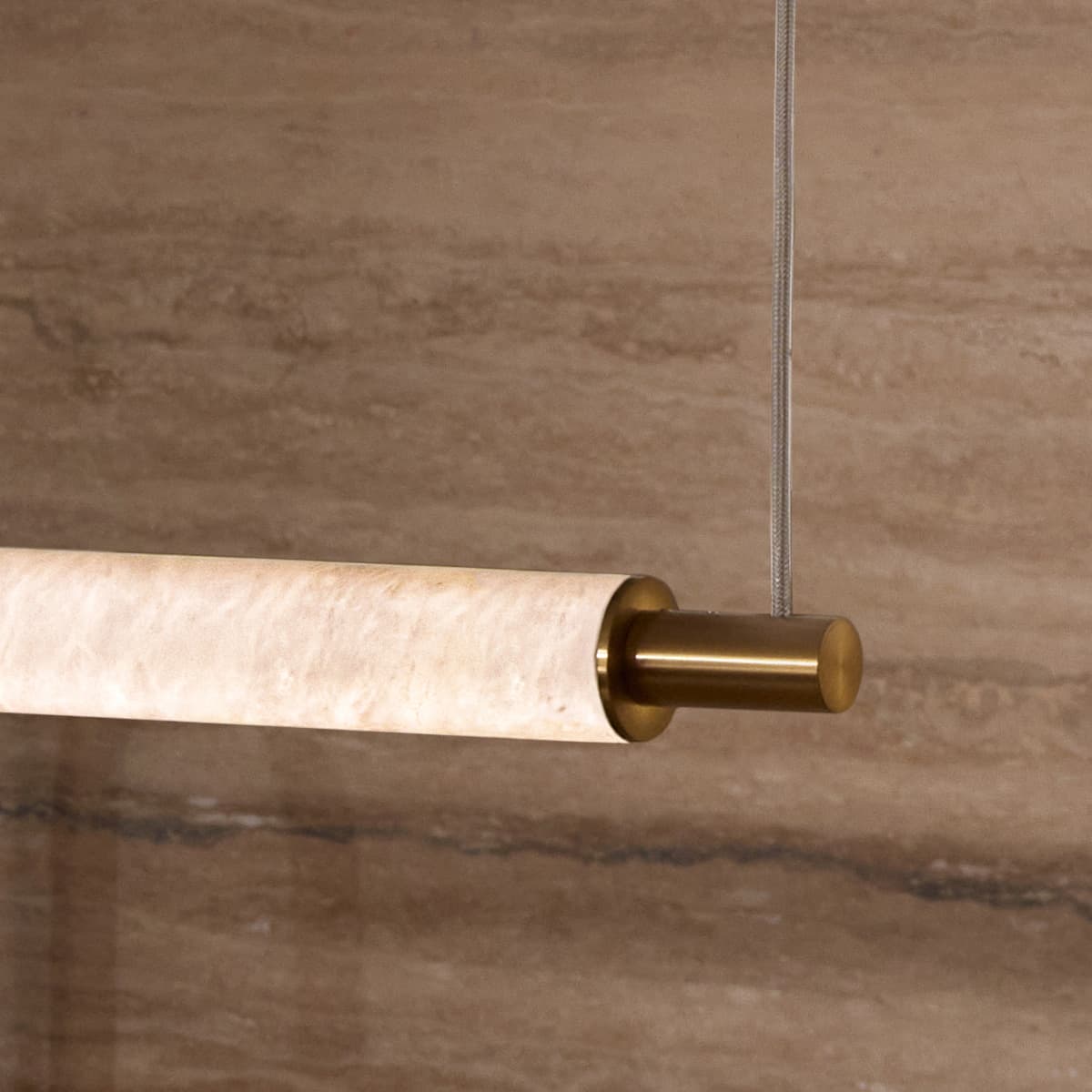 Made by Mayfair Cadence 1.6m LED Colour Switching Pendant in Aged Brass with Spanish Alabaster-img-7