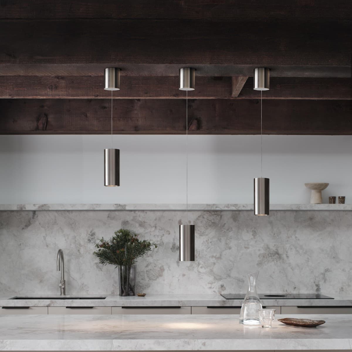 Ison LED Rise and Fall Pendant in Brushed Chrome-img-5