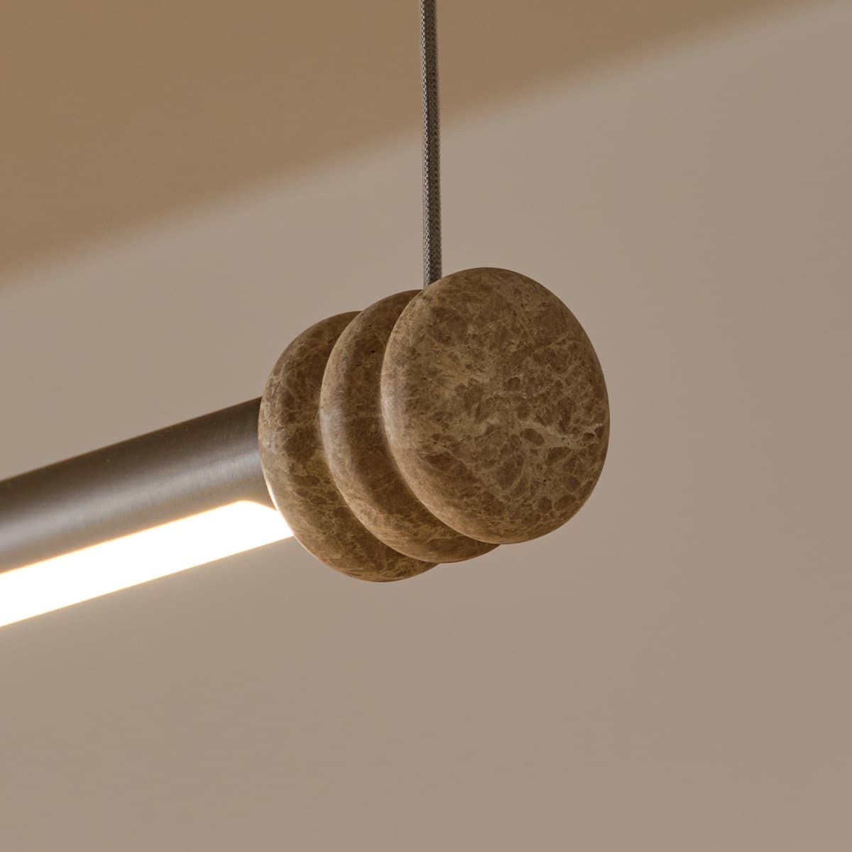 Repeat Pendant Joiner Accessory in Latte Marble