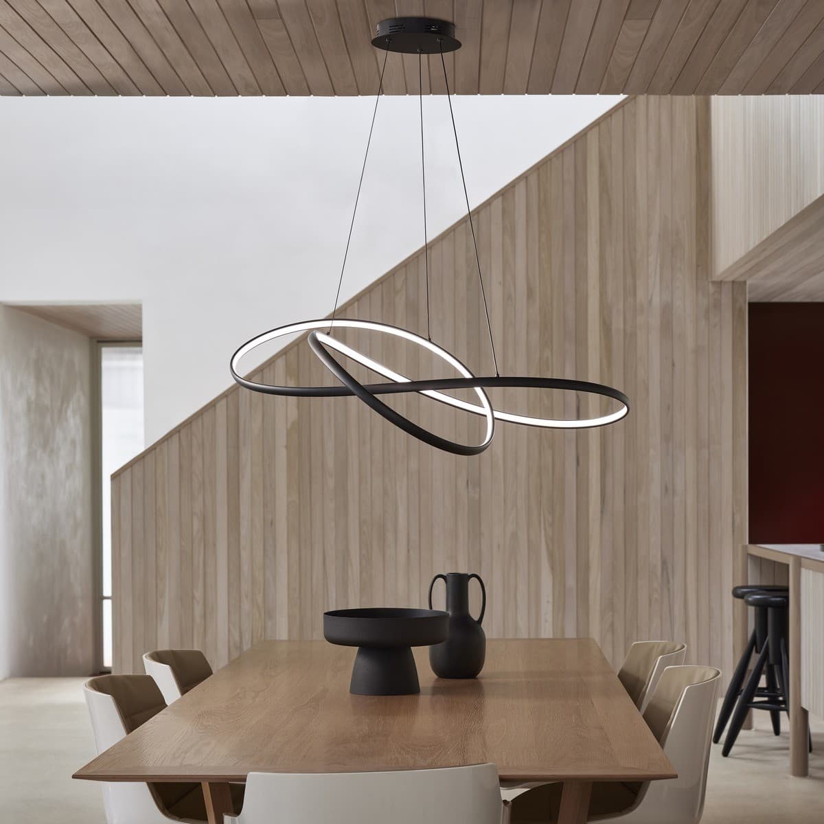 Orbit LED Colour-Shifting Medium Pendant in Black