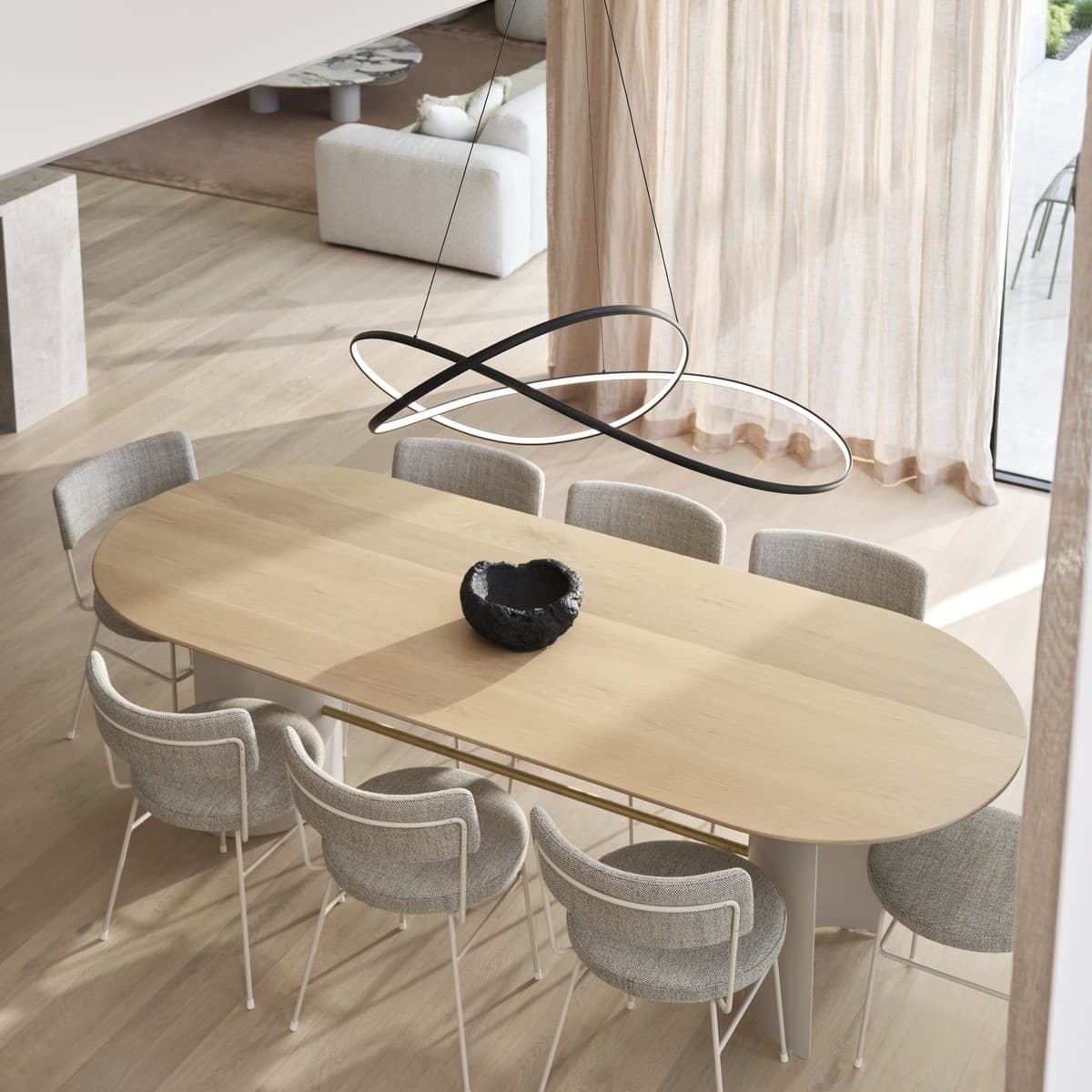 Orbit LED Colour-Shifting Large Pendant in Black-img-2