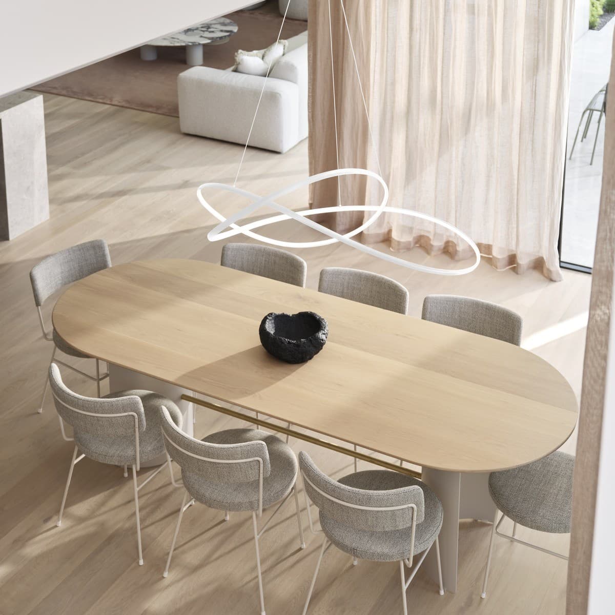 Orbit LED Colour-Shifting Large Pendant in White