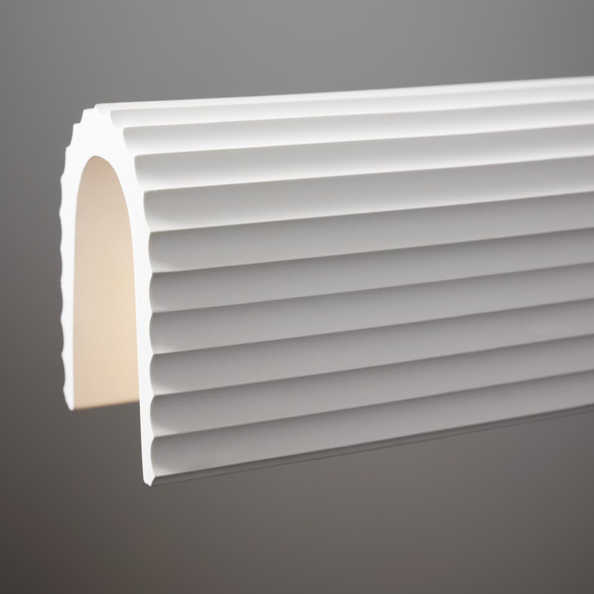 Bridge 1.5m LED Colour-Shifting Linear Pendant in Ribbed White Gypsum-img-4