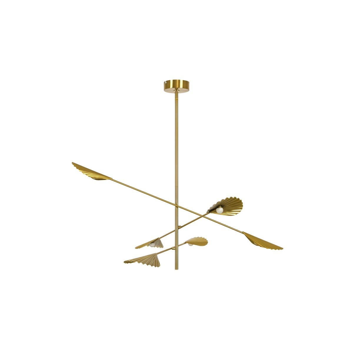 Caspian 6 Light LED Colour-Shifting Flare Pendant in Aged Brass