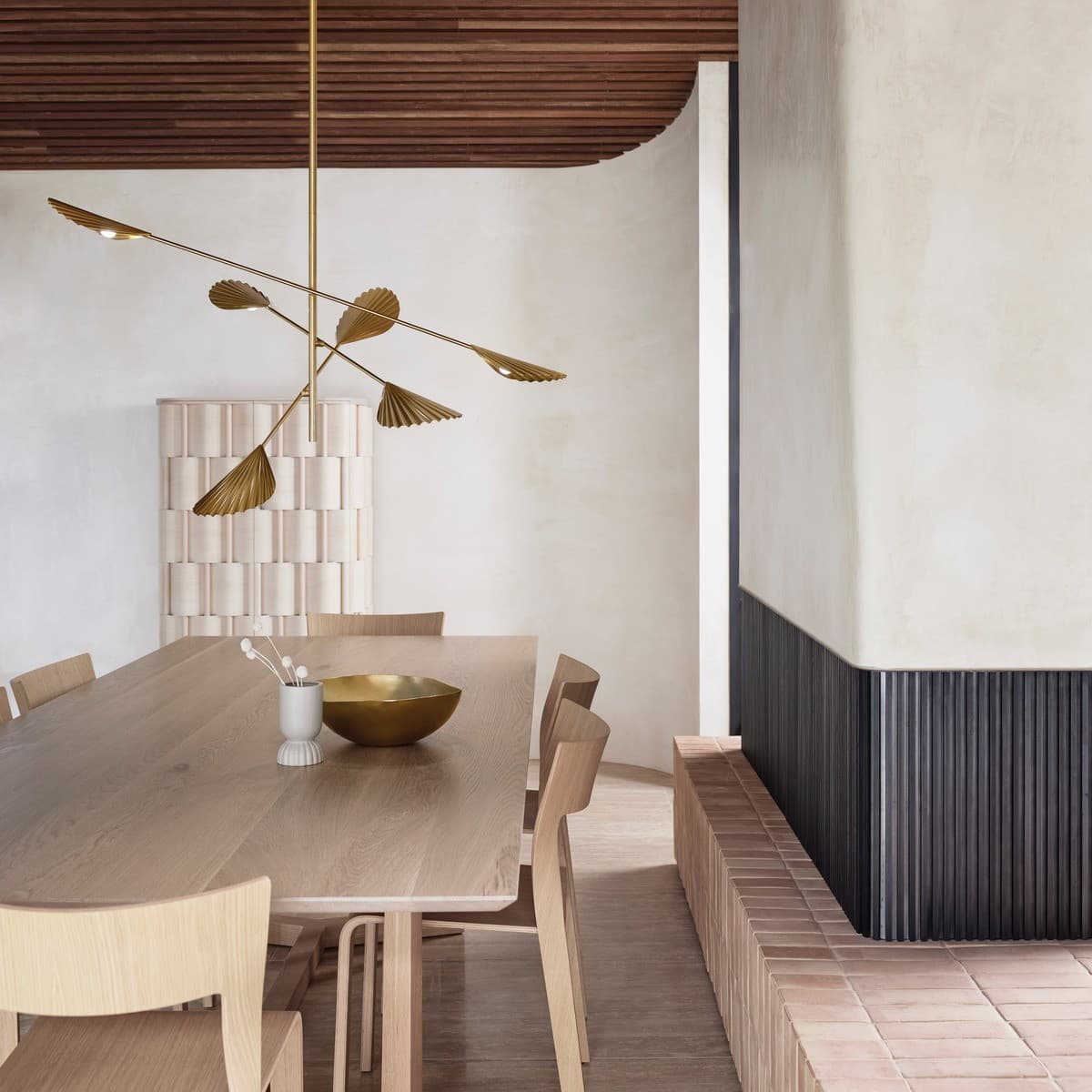Caspian 6 Light LED Colour-Shifting Flare Pendant in Aged Brass