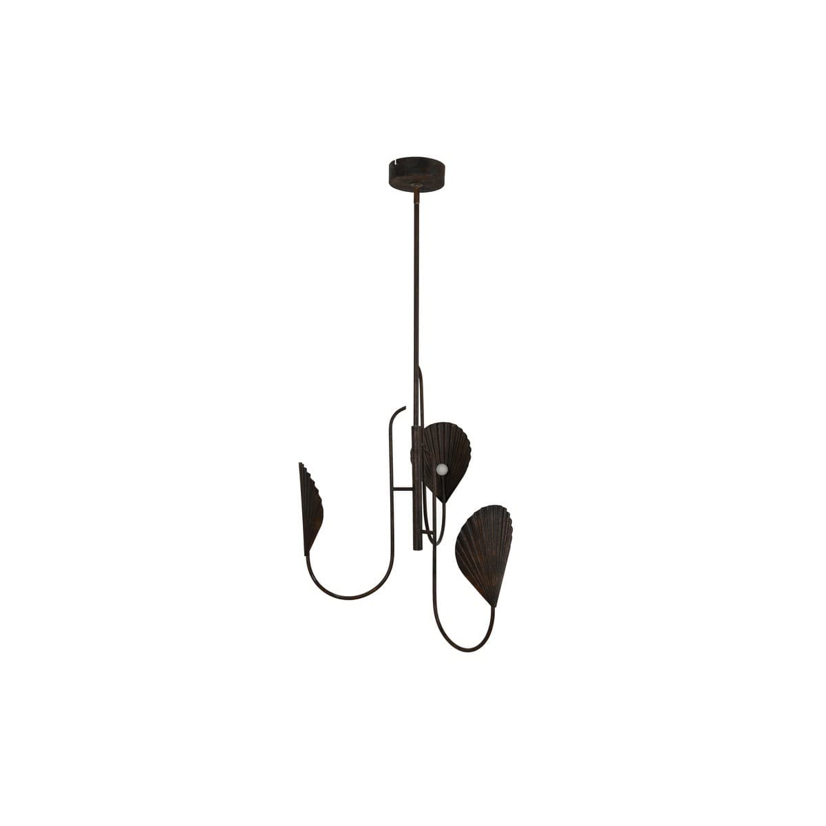 Caspian 3 Light LED Colour-Shifting Drop Pendant in Rust Finish-img-1
