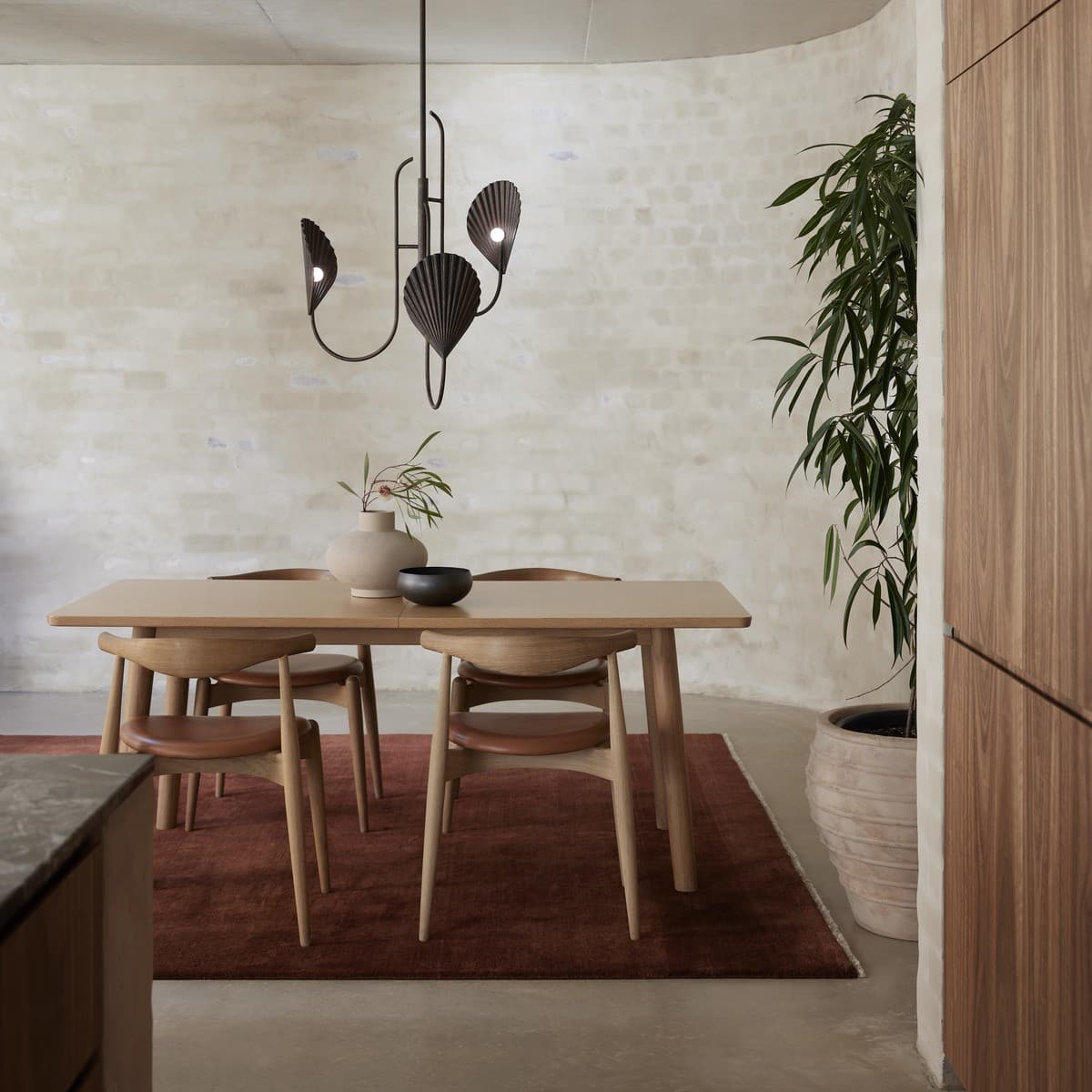Caspian 3 Light LED Colour-Shifting Drop Pendant in Rust Finish-img-2