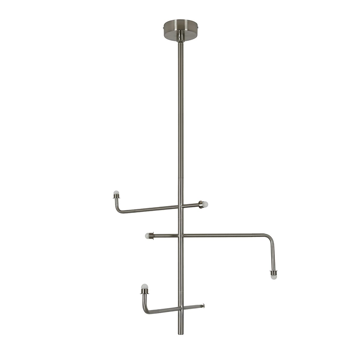 Orray 6 Light LED Colour-Shifting Drop Pendant Frame Only in Brushed Chrome-img-1