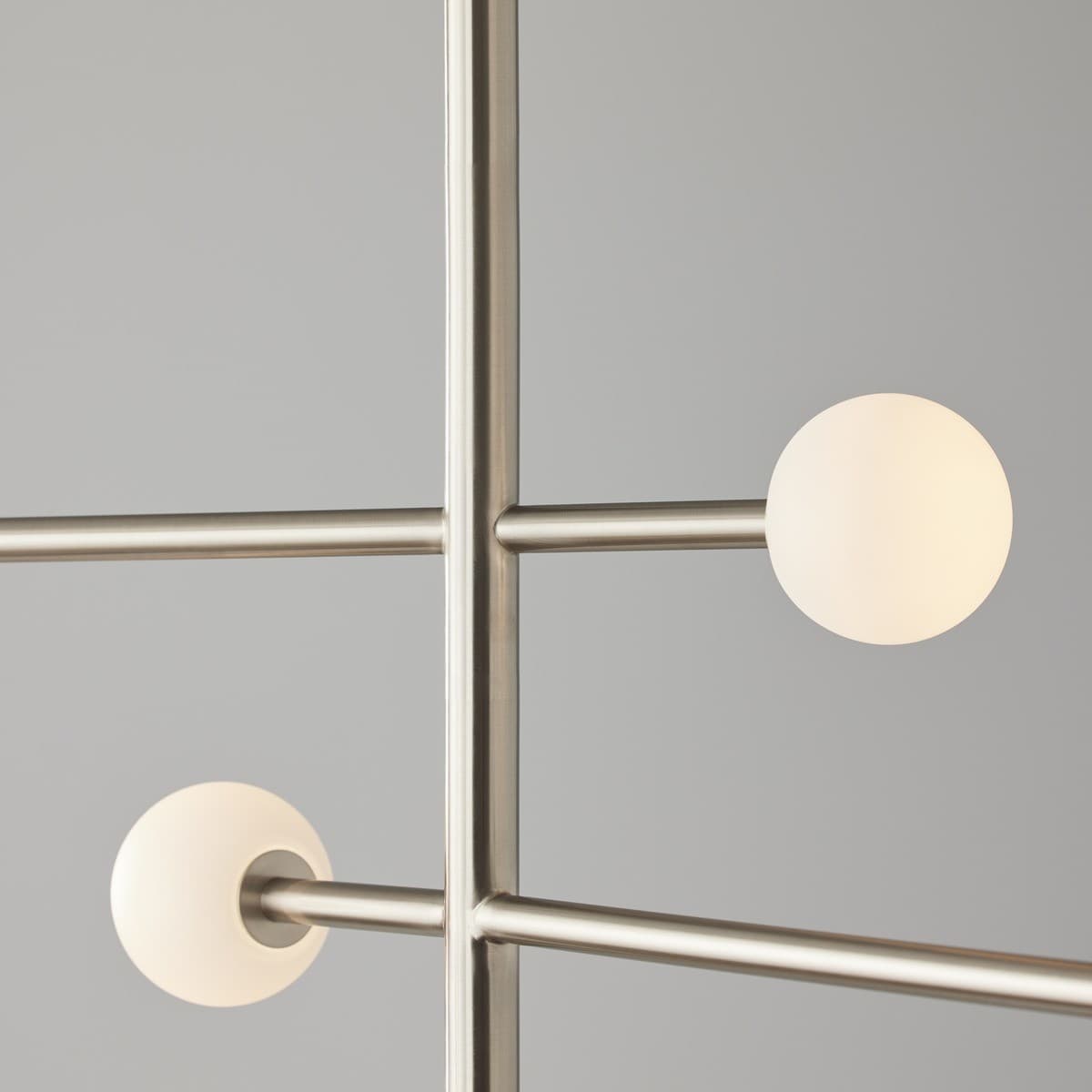 Orray 6 Light LED Colour-Shifting Drop Pendant Frame Only in Brushed Chrome