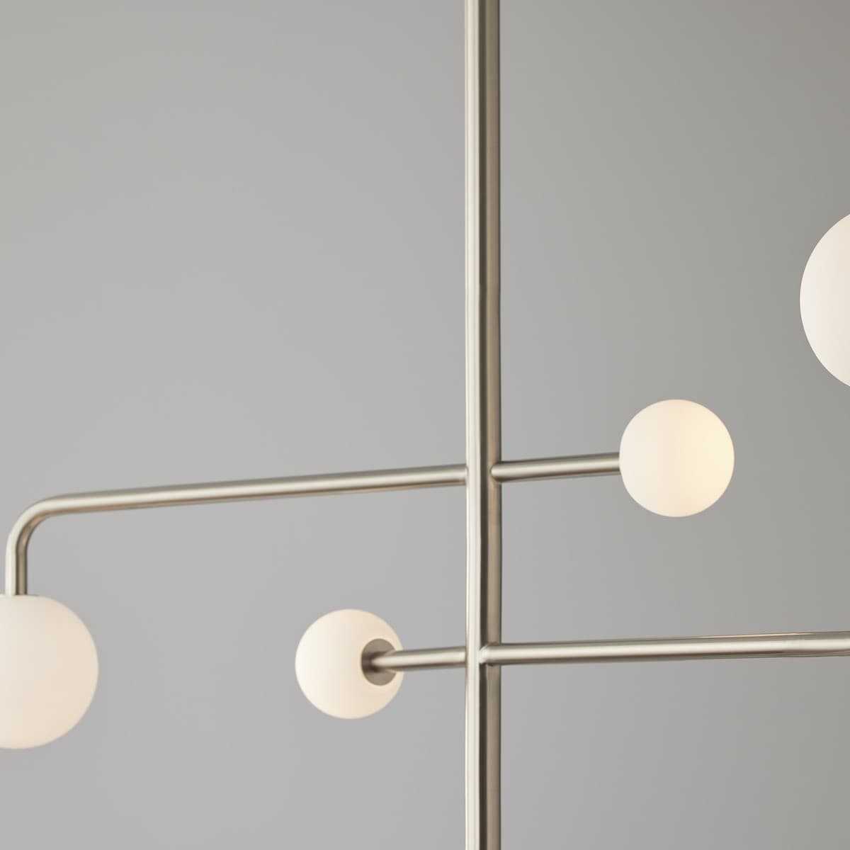 Orray 6 Light LED Colour-Shifting Drop Pendant Frame Only in Brushed Chrome-img-3
