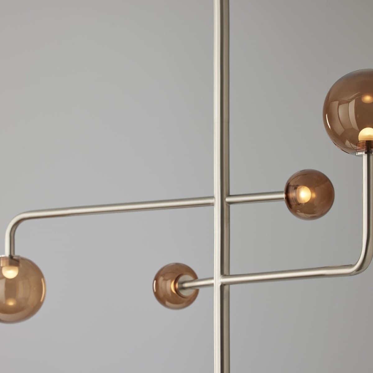 Orray 6 Light LED Colour-Shifting Drop Pendant Frame Only in Brushed Chrome-img-7