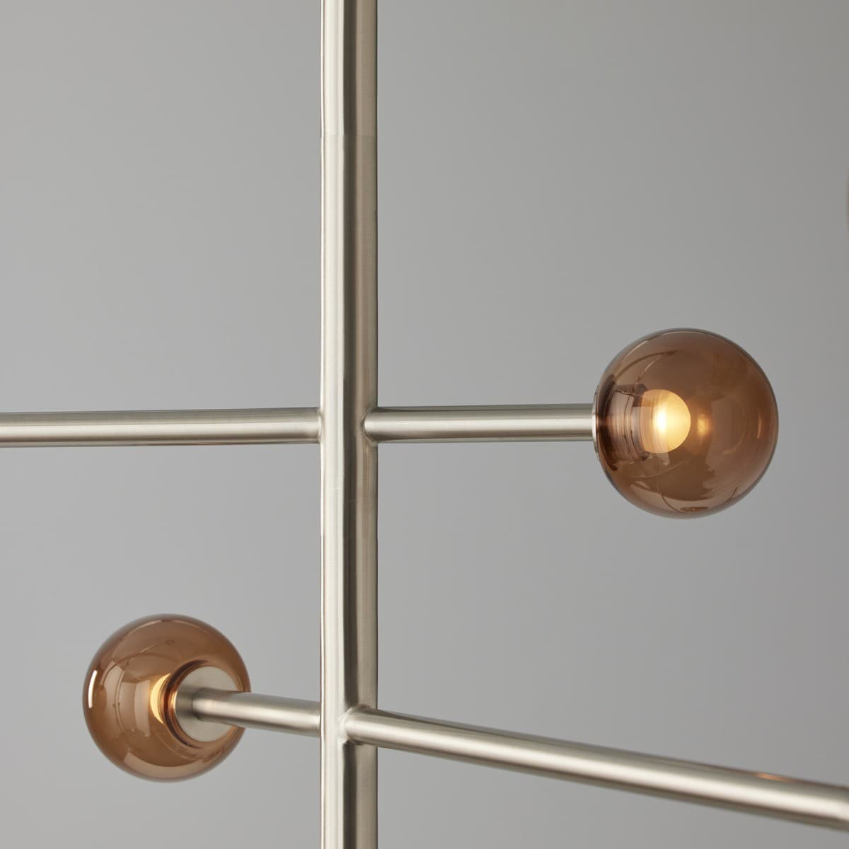 Orray 6 Light LED Colour-Shifting Drop Pendant Frame Only in Brushed Chrome-img-8