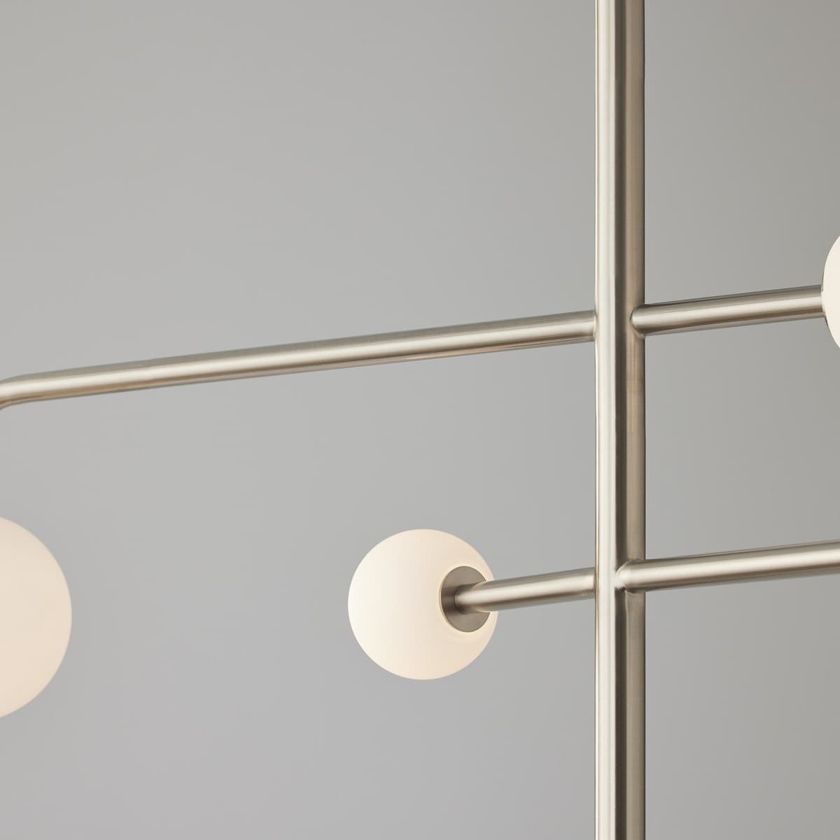 Orray 6 Light LED Colour-Shifting Drop Pendant Frame Only in Brushed Chrome-img-10