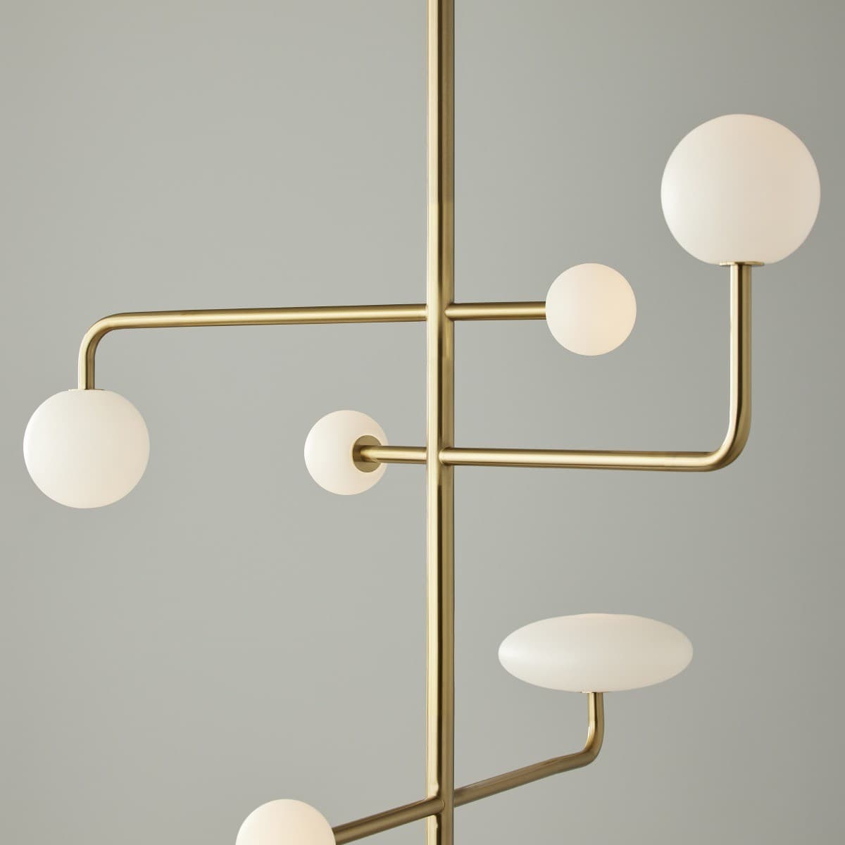 Orray 6 Light LED Colour-Shifting Drop Pendant Frame Only in Aged Brass