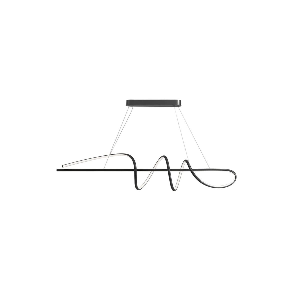 Cumulus 1.5m LED Linear Pendant in Black-img-1