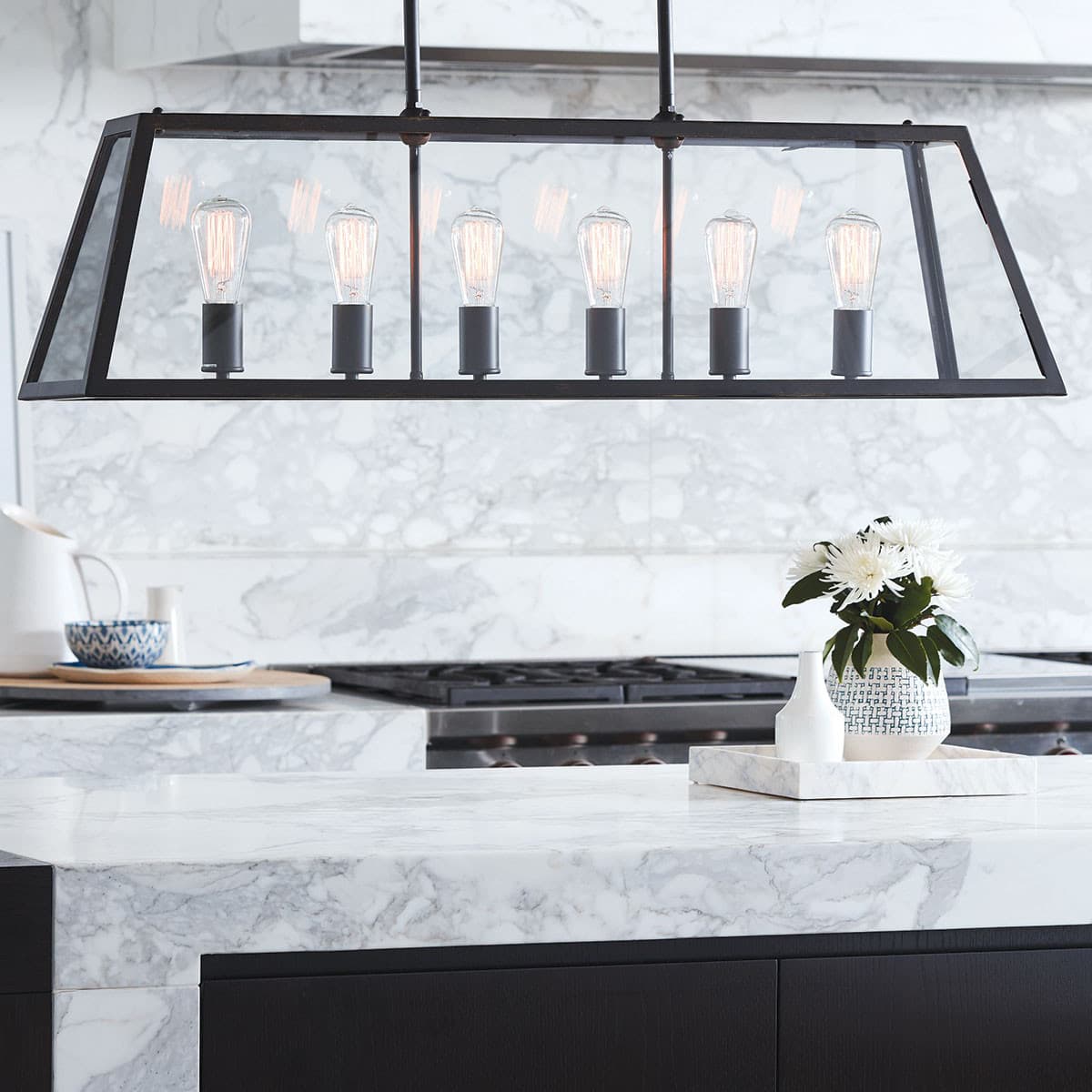 Southampton 6 Light Pendant in Antique Black-img-3