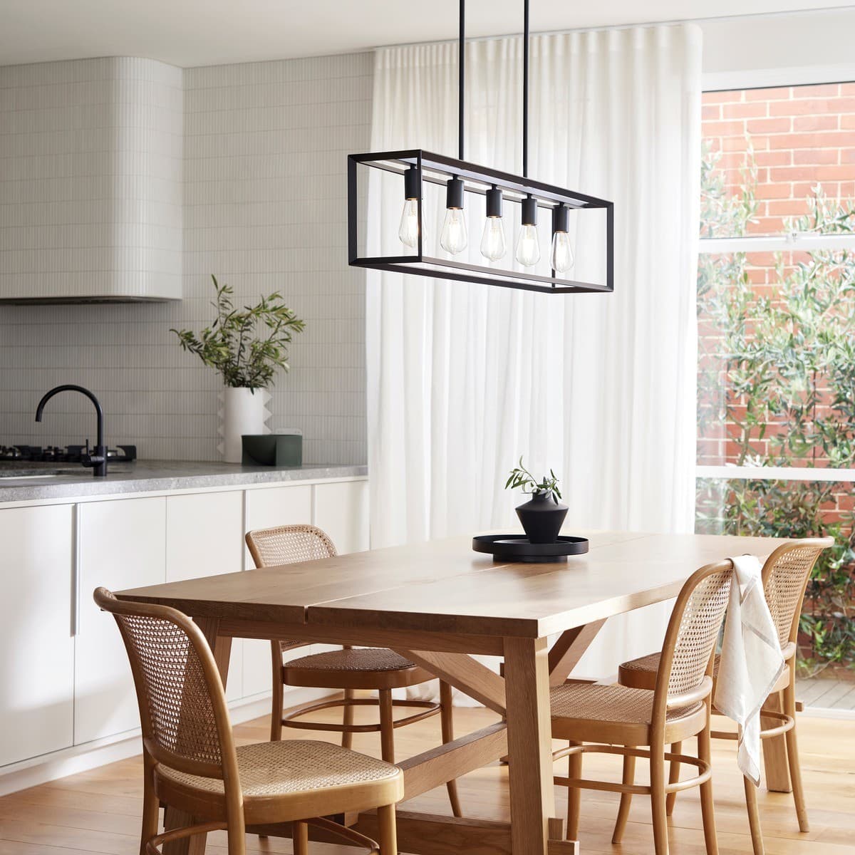 North 5 Light Pendant in Black-img-2