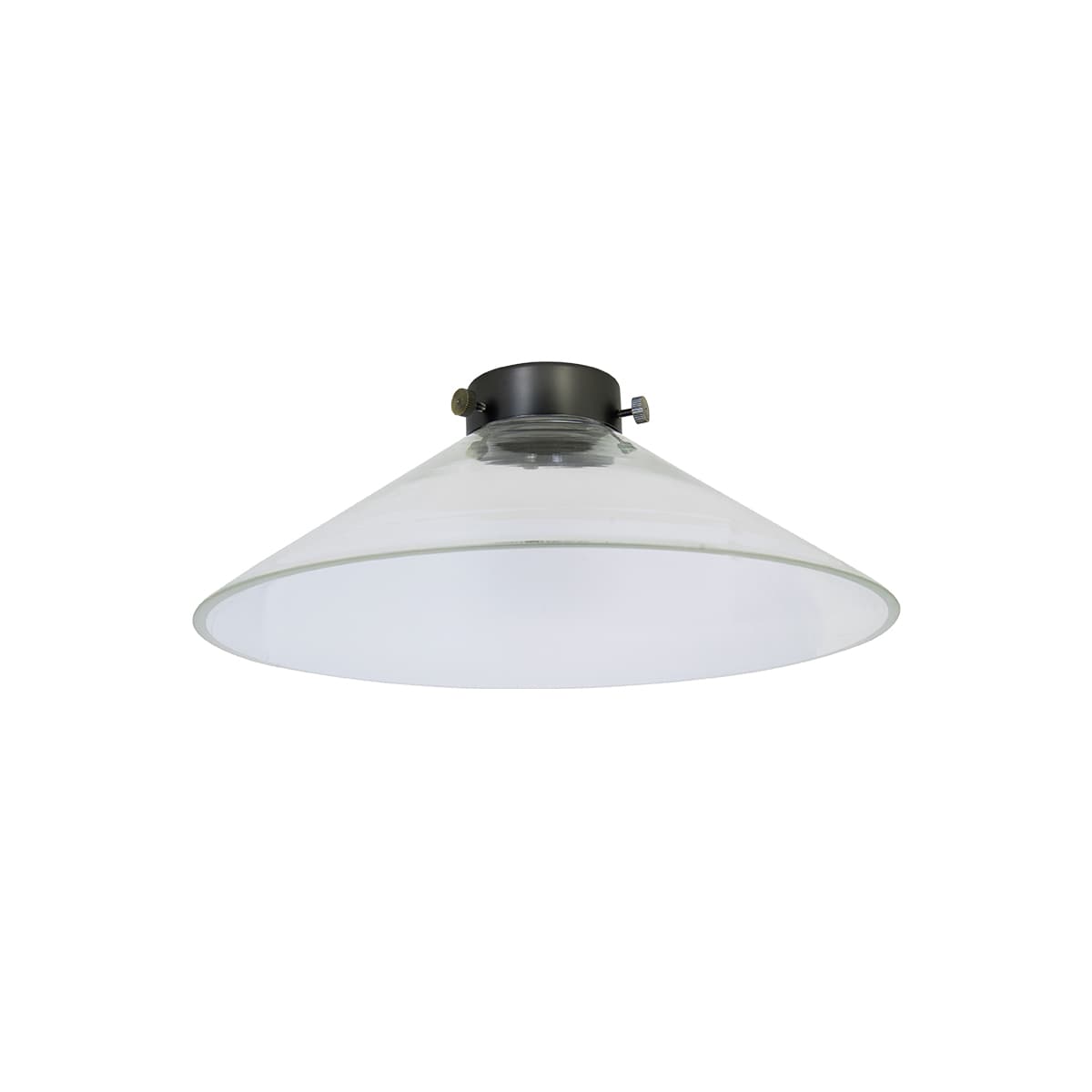 Manor 300mm Conical Shade in Clear Glass-img-1