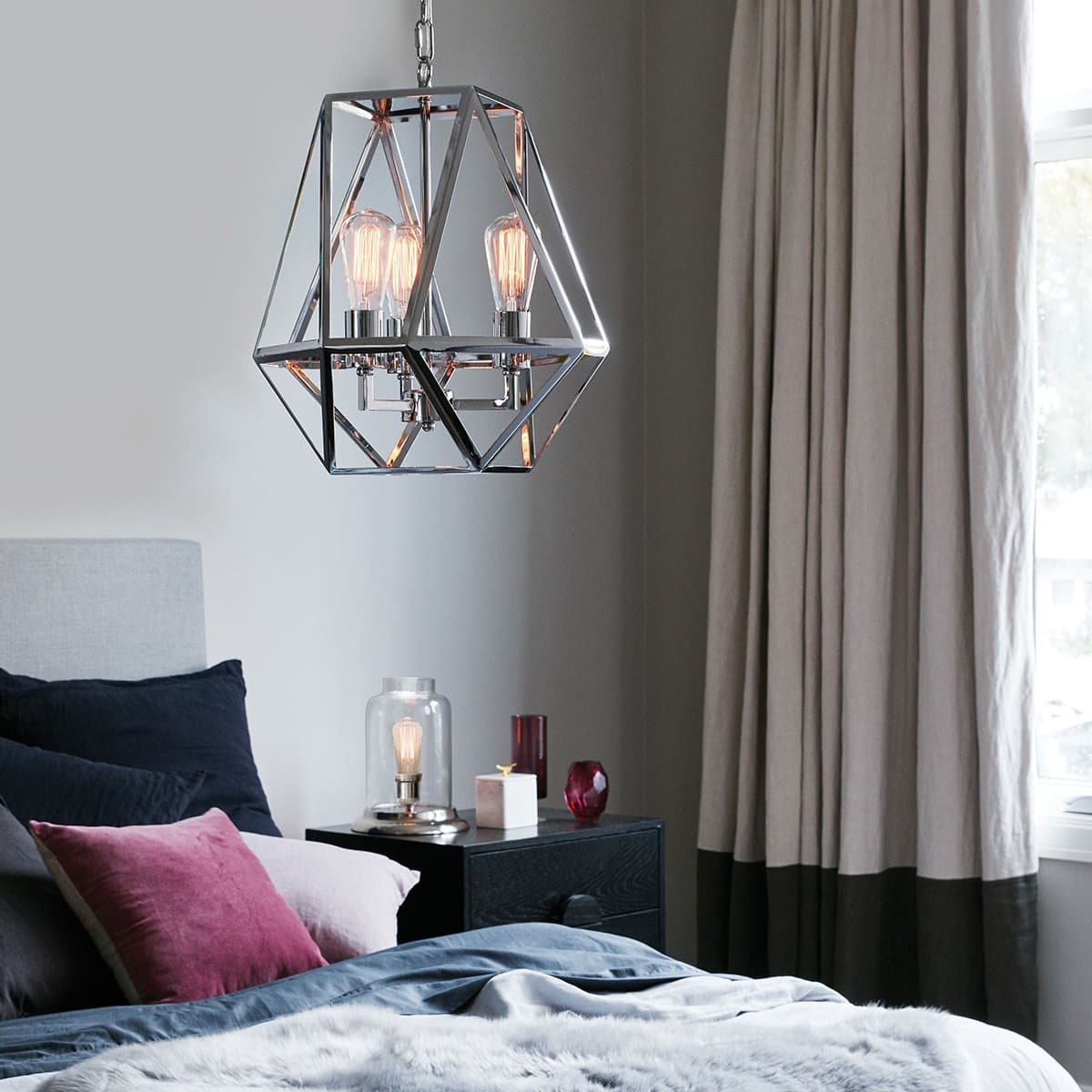 Vaille 3 Light Pendant in Chrome-img-3