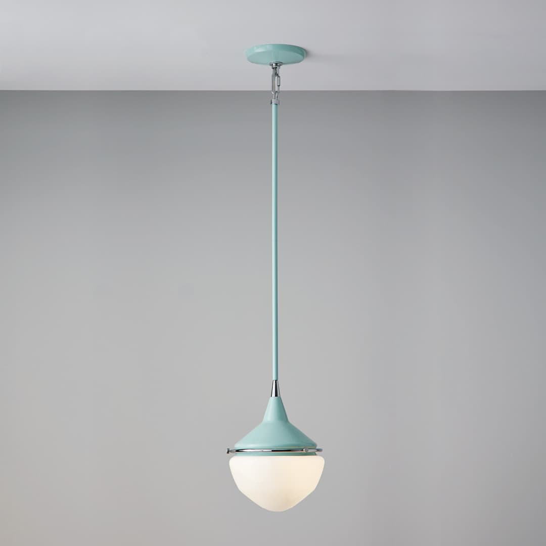 Digby 1 Light Pendant in Mint & Polished Chrome